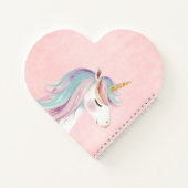 Carnet Licorne Rose Personnalisée (Dos)