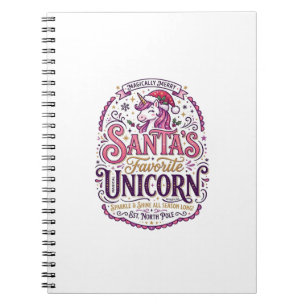 Carnet Licorne Santa's Licorne préférée