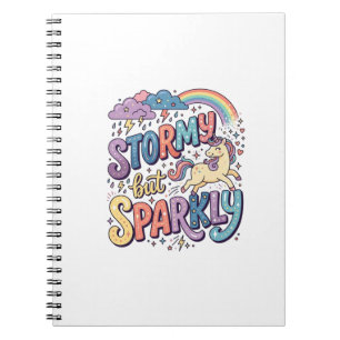 Carnet Licorne Tempête mais Étincelante Fantaisiste Merch