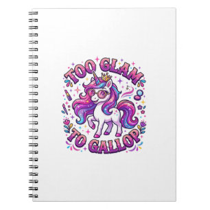 Carnet Licorne Trop Glamour pour Galoper Impression sur D