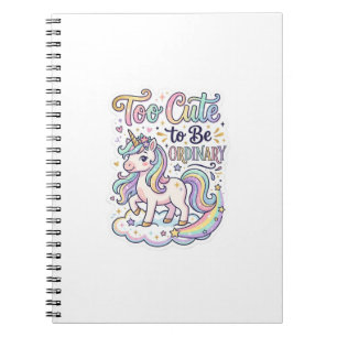 Carnet Licorne Trop Mignonne pour être Ordinaire Vecteur