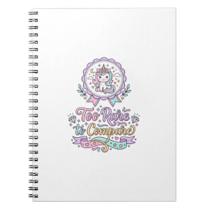 Carnet Licorne Trop Rare pour Comparer T-Shirt Cute Paste