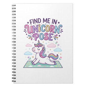 Carnet Licorne Trouvez-moi en Licorne Pose Impression Prê