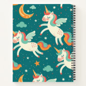 Carnet Licorne verte pour enfants (Dos)