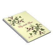 Carnet Lierre anglais et Fleur-Nom pourpre (Côté Droit)