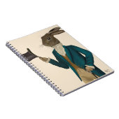 Carnet Lièvre en Manteau Turquoise 2 (Côté Droit)