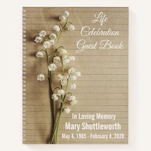 Carnet Life Celebration Floral Guest Book (Devant)
