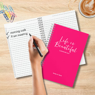 Carnet Life is beautiful Blog Website Pink Checklist