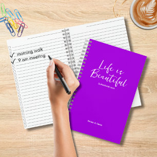 Carnet Life is beautiful Blog Website Purple Checklist