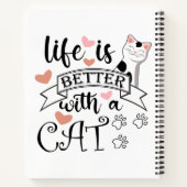 Carnet Life is Better With a Cat quote slogan (Dos)