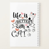 Carnet Life is Better With a Cat quote slogan (Verso)