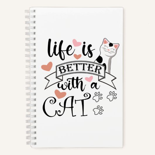 Carnet Life is Better With a Cat quote slogan (Recto)