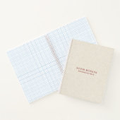 Carnet Light cream linen texture brown typography (Intérieur)