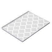 Carnet Light Gray White Moroccan Quatrefoil Pattern #5 (Côté gauche)