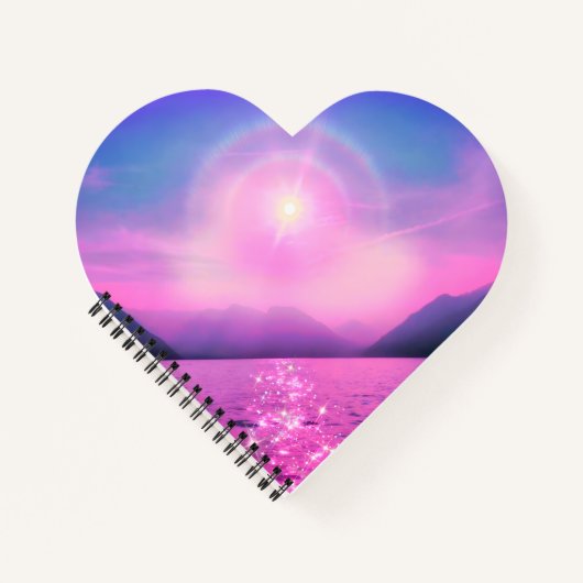 Carnet Light on the Water Heart-shaped Notebook (Devant)