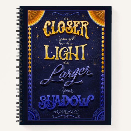 Carnet Light & Shadow Inspirational Spiral Notebook (Devant)
