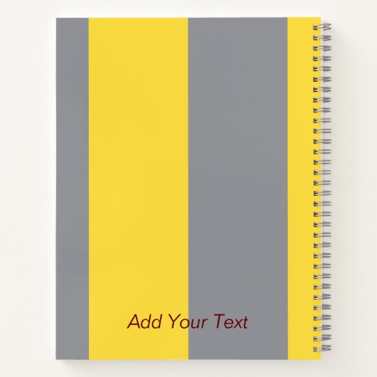 Carnet Light Yellow and Soft Gray Customize (Dos)