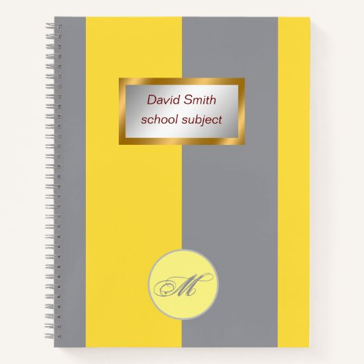 Carnet Light Yellow and Soft Gray Customize (Devant)