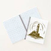 Carnet Lighthouse Ocean World Travel Adventure Vector Art (Intérieur)