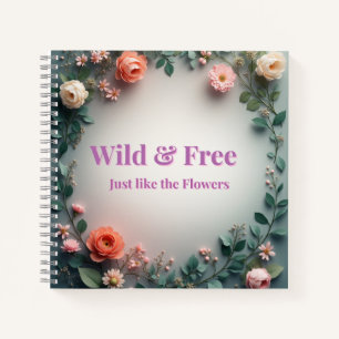 Carnet Ligne artistique florale sauvage et libre   Design