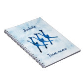 Carnet Ligne bleue du bloc-notes de patinage synchronisé (Côté Droit)