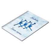 Carnet Ligne bleue du bloc-notes de patinage synchronisé (Côté gauche)