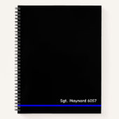 Carnet Ligne Bleue Légère Modifiable Police Application N (Devant)