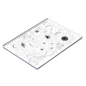 Carnet ligne d'arrangement de fleurs dessin 2 (Côté gauche)