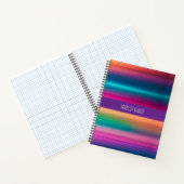 Carnet Ligne de texture arc-en-ciel Motif dégradé (Intérieur)