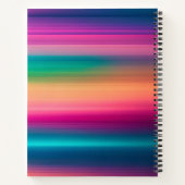 Carnet Ligne de texture arc-en-ciel Motif dégradé (Dos)