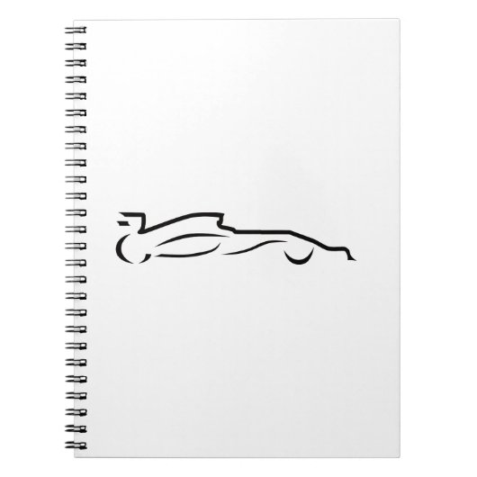 Carnet Ligne de voiture de course dessin Silhouette (Devant)