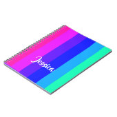 Carnet Lignes arc-en-ciel colorées (Côté gauche)