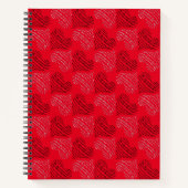 Carnet Lignes cardiaques alternatives en noir et blanc su (Devant)