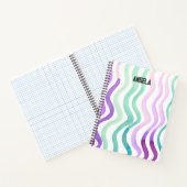 Carnet Lignes d'aquarelles violettes et vertes (Intérieur)
