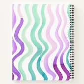 Carnet Lignes d'aquarelles violettes et vertes (Dos)