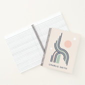 Carnet Lignes d'art géométrique abstraites rétro arches c (Intérieur)