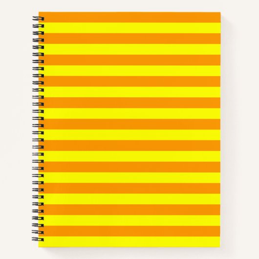 Carnet Lignes de bandes orange jaune (Devant)