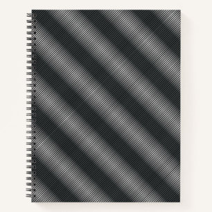 Carnet Lignes de gris noir et blanc ultra minces