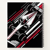 Carnet Lignes de vitesse de voiture de course de formule (Dos)