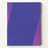 Carnet Lignes diagonales bleu rose simple (Dos)