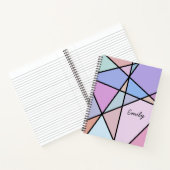 Carnet Lignes et formes géométriques multicolores (Intérieur)