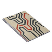 Carnet Lignes graphiques orange et bleu (Côté Droit)