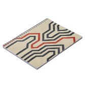 Carnet Lignes graphiques orange et bleu (Côté gauche)