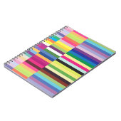 Carnet Lignes Motif multicolore à rayures colorées (Côté gauche)