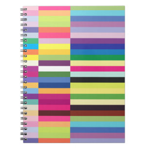 Carnet Lignes Motif multicolore à rayures colorées