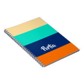 Carnet Lignes multicolores à motif (Côté Droit)