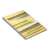 Carnet Lignes peintes à la main - jaune (Côté Droit)