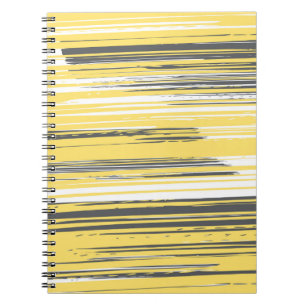 Carnet Lignes peintes à la main - jaune
