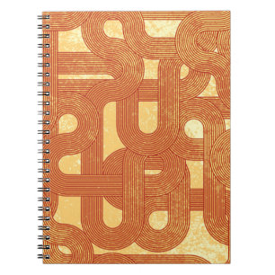 Carnet Lignes rétro. grunge dessinée à la main Abstraite