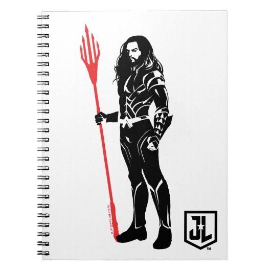 Carnet Ligue de Justice | Aquaman Pose Noir Pop Art (Devant)